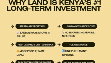 affordable land for sale in Kenya with title deed; prime plots for investment in Ruiru by Jaystar Real Estate; secure land investment Kenya for future growth; clients receiving title deeds from Jaystar Real Estate; aerial view of subdivided plots in Kitengela; family investing in real estate for generational wealth; Jaystar Real Estate site visit with potential buyers; land appreciation trends in Kenya real estate market; peaceful residential plots in Konza Technopolis; fenced land ready for development in Nairobi; professional team at Jaystar Real Estate office; young couple purchasing their first plot in Kenya