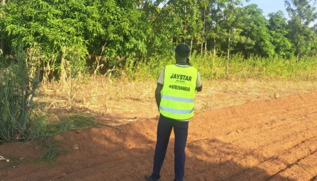 Aerial view of 50 by 100 plot for sale in Kenya