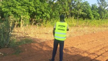 Aerial view of 50 by 100 plot for sale in Kenya